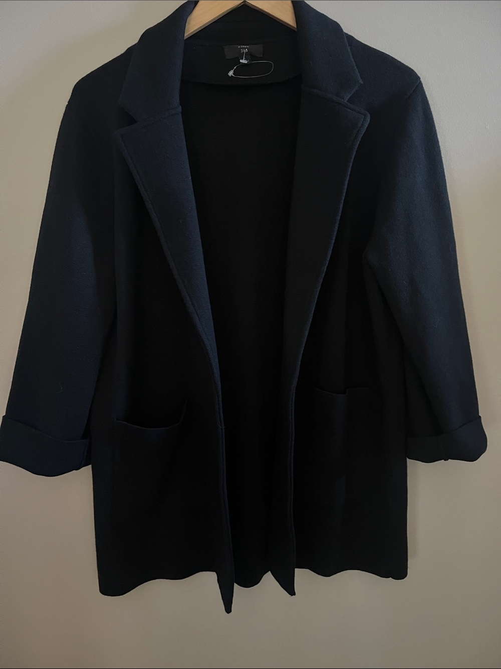 J. Crew 365 Schoolboy Sweater Blazer in Black size large - Picture 2 of 8